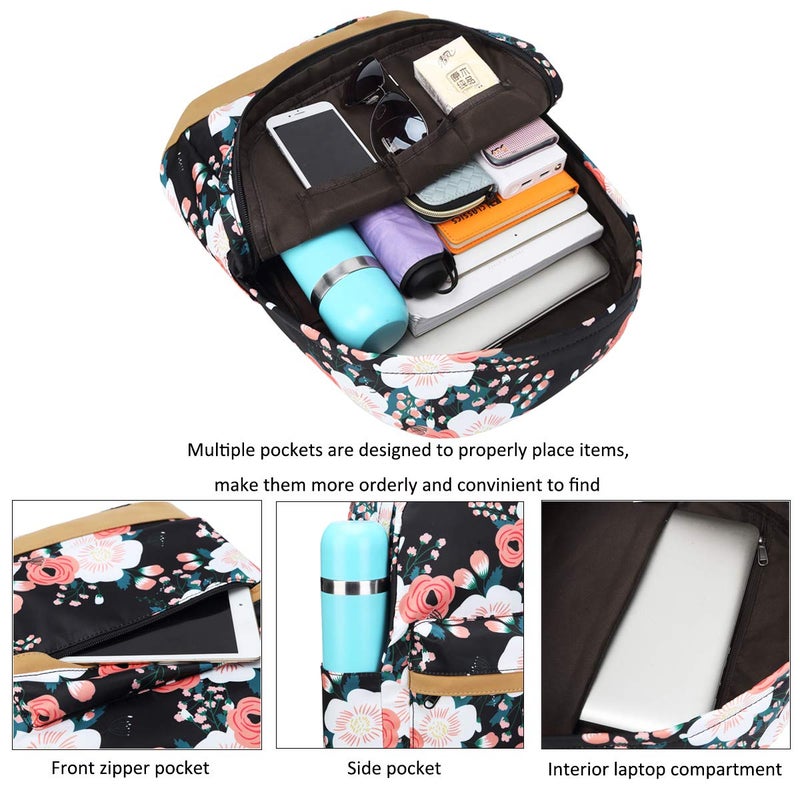 JIANYA School Backpack for Teen Girls - Lightweight Kids Girls School Book Bag Backpack Set - Image 3
